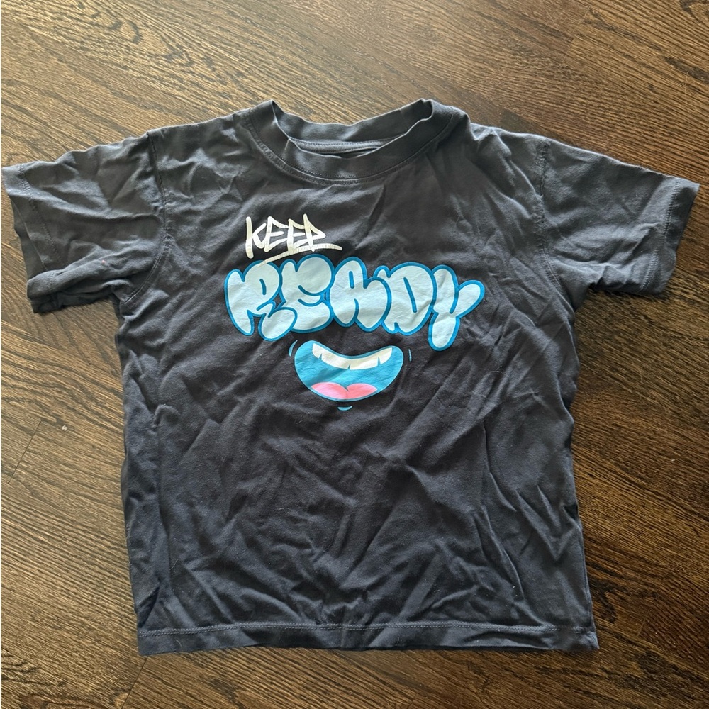 Zara Kids Black and Blue Graphic Tee